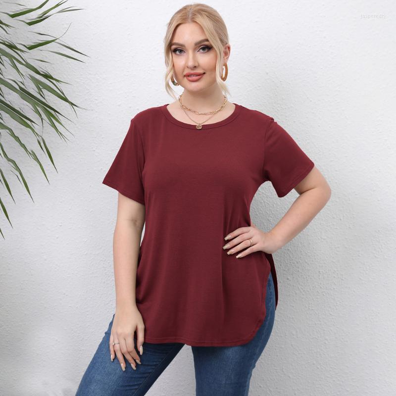 Women's Plus Size T-Shirt 2022 Women Short Sleeve Summer Clothes Plussize Big Large Solid Clothing Top Streetwear For Female Jasp22, 200210 dark red
Women's Plus Size T-Shirt 2022 Women Short Sleeve Summer Clothes Plussize Big Large Solid Clothing Top Streetwear For Female Jasp22, 200210 dark red