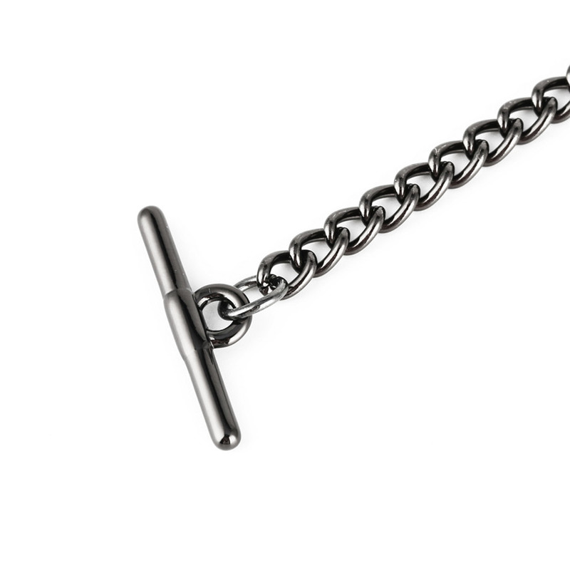 Gold Black T Bar Pocket Chains 220617