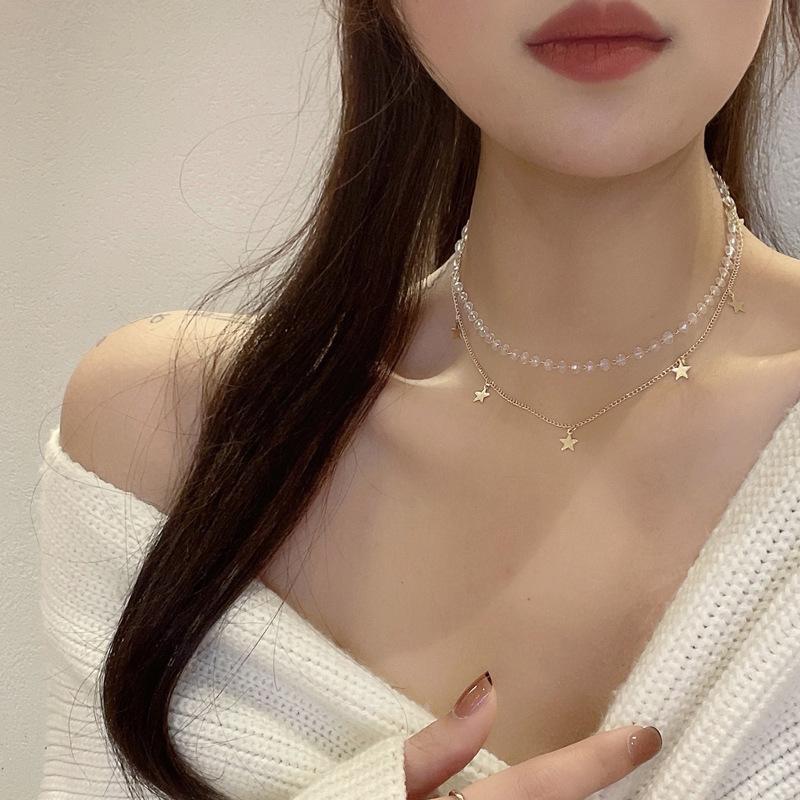 Chokers Temperament Beads Lady Stylish Necklaces Double Layers Tassel Chain Necklace WholesaleChokers
Chokers Temperament Beads Lady Stylish Necklaces Double Layers Tassel Chain Necklace WholesaleChokers