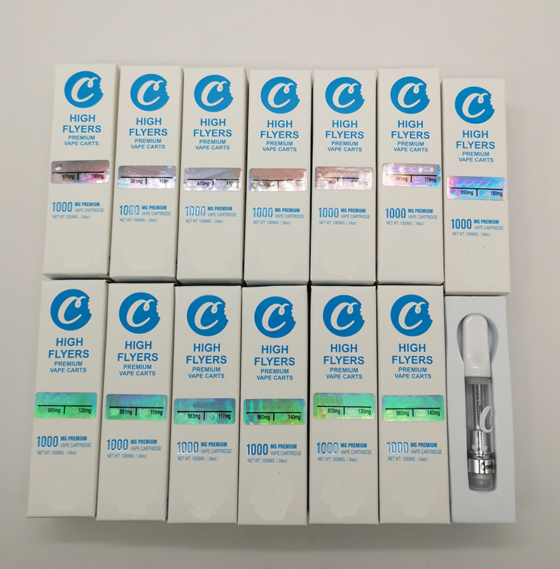 Cookies Vape Carts Packaging High Flyers Paper Boxes Atomizer 510 Thread Cartridges Ceramic Vape Pen Empty Oil Glass Tank Vaporizer Pens
Cookies Vape Carts Packaging High Flyers Paper Boxes Atomizer 510 Thread Cartridges Ceramic Vape Pen Empty Oil Glass Tank Vaporizer Pens
