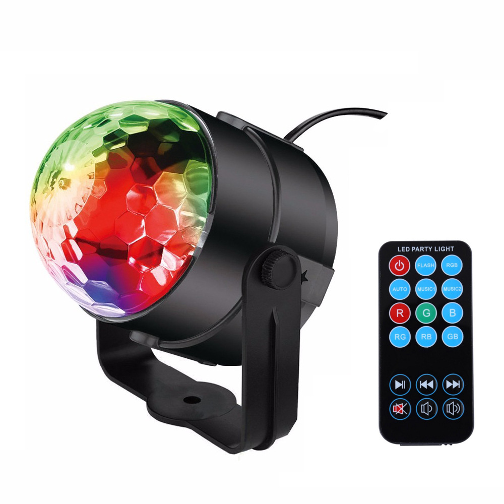 Party lights DISCO BALL 3w Led Strobe Stage lighting with remote controller for DJ Bar Karaoke Xmas Wedding Show Club Pub