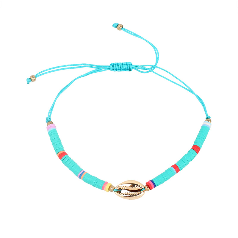 Bohemian Polymer Clay Disc Beads Strands Shell Charm Bracelets Jewelry