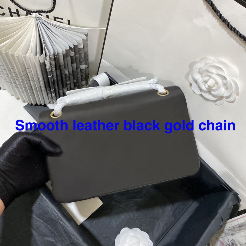 Genuine Leather Luxury Designer Shoulder Bag for Women Sacs Classic Gold Silver Chain Tote High Quality Woman Hand Bags Fashion Evening Handbag Female Purse Clutch, Smooth leather black gold chain
Genuine Leather Luxury Designer Shoulder Bag for Women Sacs Classic Gold Silver Chain Tote High Quality Woman Hand Bags Fashion Evening Handbag Female Purse Clutch, Smooth leather black gold chain