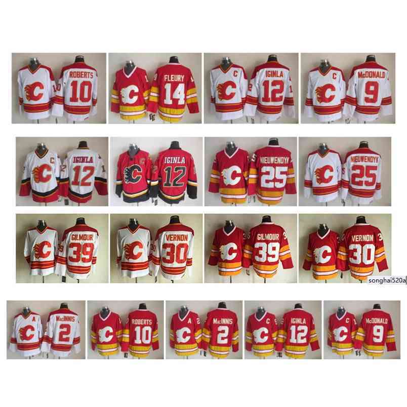 95 Vintage Calgary Flames Jersey 12 Jarome Iginla 2 Al Macinnis 9 Lanny McDonald 10 Roberts 30 Mike Vernon 39 Gilmour 25 Nieuwendyk CCM nhl's Jerseys, As pic
95 Vintage Calgary Flames Jersey 12 Jarome Iginla 2 Al Macinnis 9 Lanny McDonald 10 Roberts 30 Mike Vernon 39 Gilmour 25 Nieuwendyk CCM nhl's Jerseys, As pic