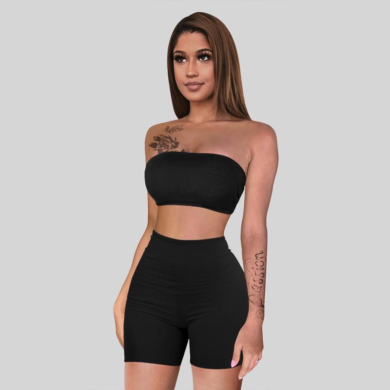 Women' Tracksuits 2 Pieces Women Suit Sexy Club Party Set Woman Chic Female Strapless Tube Top And High Waist Shorts Fashion Outfits, Black
Women' Tracksuits 2 Pieces Women Suit Sexy Club Party Set Woman Chic Female Strapless Tube Top And High Waist Shorts Fashion Outfits, Black