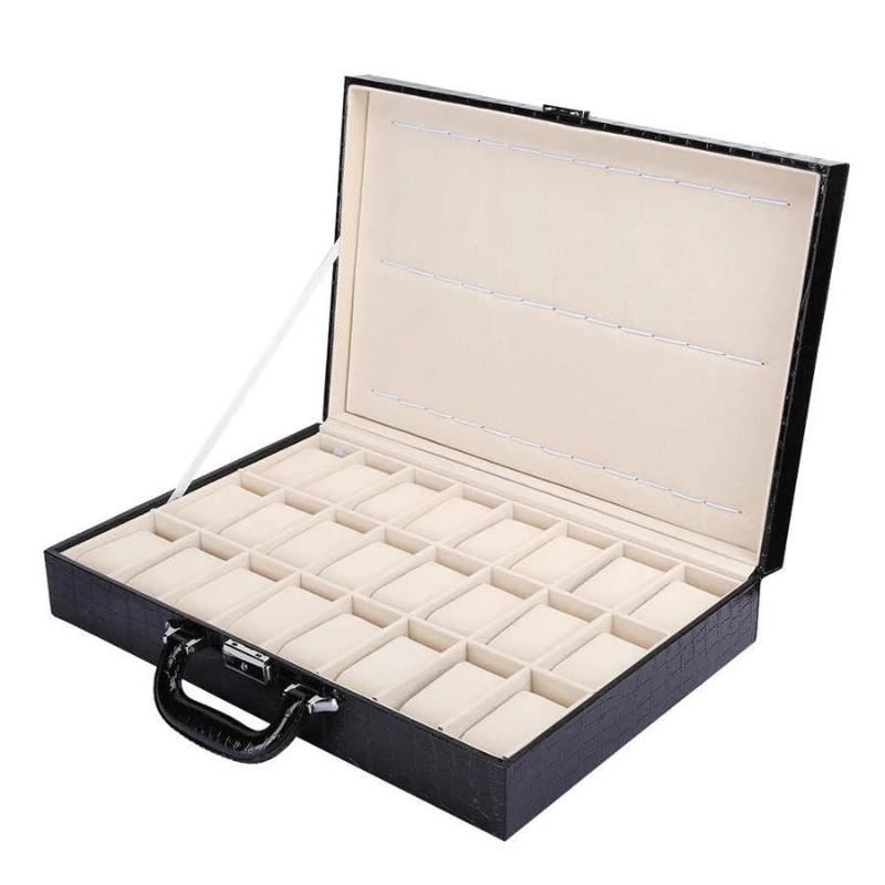 Watch Boxes & Cases Grids PU Leather Storage Suitcase Large Space Display Box Case With Key Jewelry Holder Organizer CaseWatch
Watch Boxes & Cases Grids PU Leather Storage Suitcase Large Space Display Box Case With Key Jewelry Holder Organizer CaseWatch