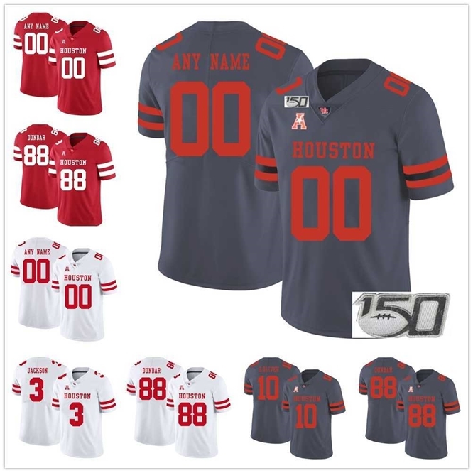 Xflsp Custom Houston Cougars 10 Ed Oliver college 78 Wilson Whitley 3 William Jackson 81 Tyus Bowser 88 Steven Dunbar football stitched jerseys, Grey with 150th patch
Xflsp Custom Houston Cougars 10 Ed Oliver college 78 Wilson Whitley 3 William Jackson 81 Tyus Bowser 88 Steven Dunbar football stitched jerseys, Grey with 150th patch
