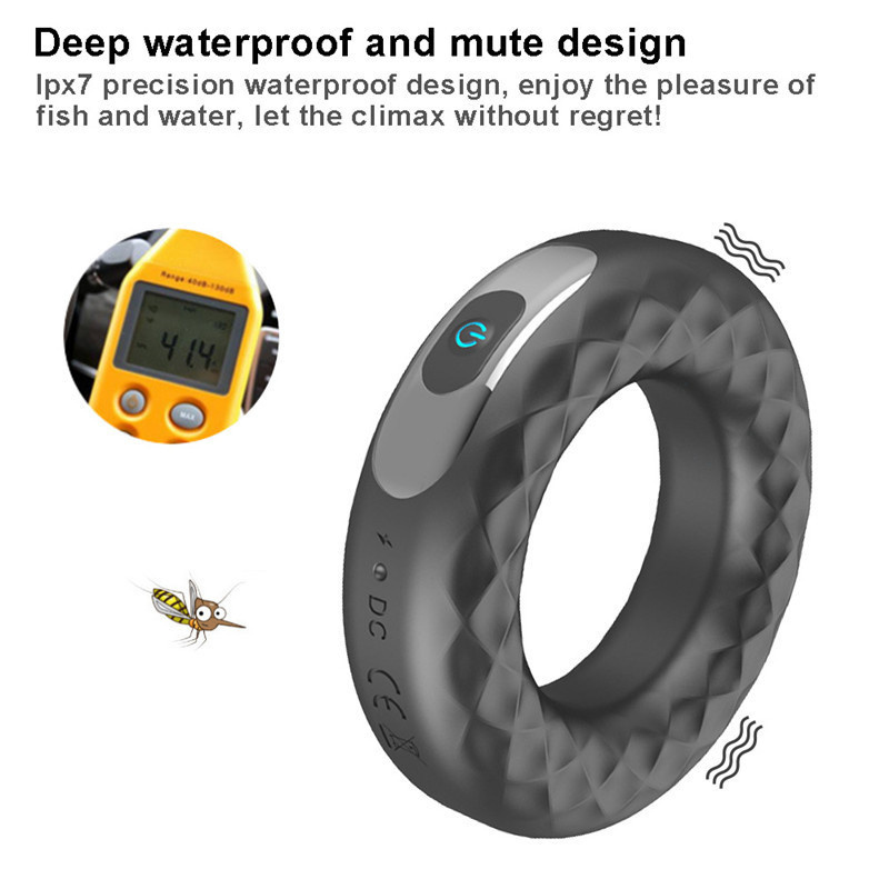 Vibrating Penis Ring Silicone Cock Rings Dick Vibrator Male Massage Sex Toys For Men Remote Control 10 Speed Time Delay 220315