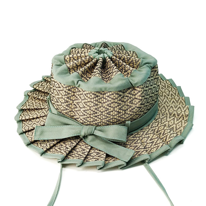 Factory Direct Sales Lorna Style Child Aldult Foldable Straw Bucket Hats Handmade Girls Baby Summer Beach Caps Arrival 220813