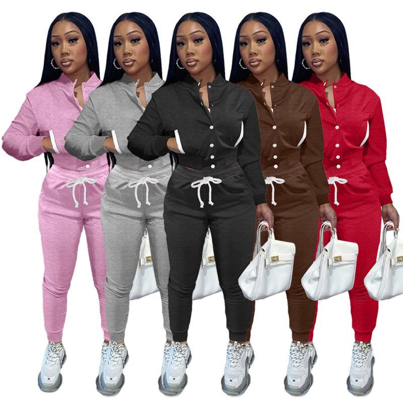 Women' Two Piece Pants Jacket Single-breasted Plus Fleece Sweater Baseball Uniform Sports Suit Two-piece For Autumn And Winter, Black
Women' Two Piece Pants Jacket Single-breasted Plus Fleece Sweater Baseball Uniform Sports Suit Two-piece For Autumn And Winter, Black