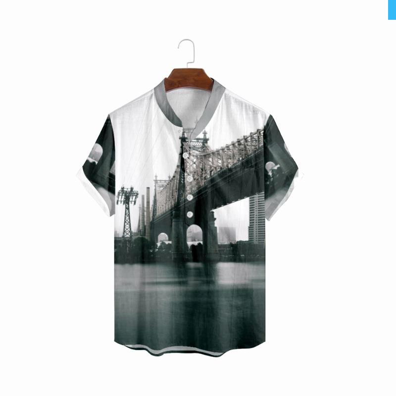 Men's Casual Shirts Men's Short Sleeve Summer Queensboro Bridge Print Loose Cool Tops Holiday Beach Hawaiian ShirtsMen's, A604
Men's Casual Shirts Men's Short Sleeve Summer Queensboro Bridge Print Loose Cool Tops Holiday Beach Hawaiian ShirtsMen's, A604
