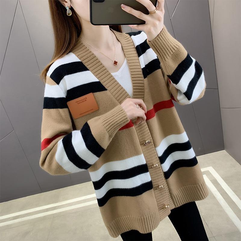 Women's Knits & Tees Fashion Spring 2022 Women Cute Striped Cardigans Sweaters Casual Warm Long Design Female Knitted Sweater Cardigan Lady, Black
Women's Knits & Tees Fashion Spring 2022 Women Cute Striped Cardigans Sweaters Casual Warm Long Design Female Knitted Sweater Cardigan Lady, Black