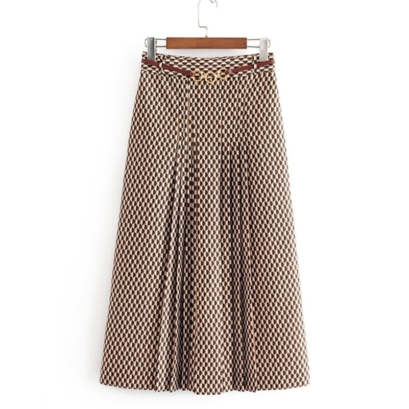 AGong Printed High Waisted Skirt Fashion Tie Belt Waist Skirt Women Elegant Pleated Mid Calf Skirts Female Ladies JU Y200326, Hhsk2507
AGong Printed High Waisted Skirt Fashion Tie Belt Waist Skirt Women Elegant Pleated Mid Calf Skirts Female Ladies JU Y200326, Hhsk2507