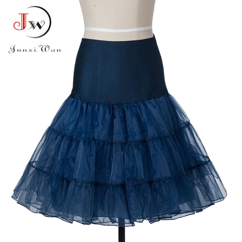 Skirts Vintage 50s 60 Ball Gown Tutu Skirt Swing Rockabilly Petticoat Underskirt Crinoline Fluffy Pettiskirt for Wedding 220322