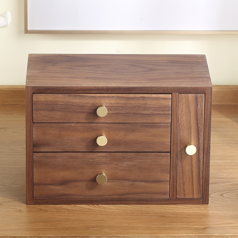 Casegrace Luxury Large Wooden Jewelry Box Organizer 4 Drawer Wood Earring Ring Necklace Watch Jewellery Storage Case Casket 220316