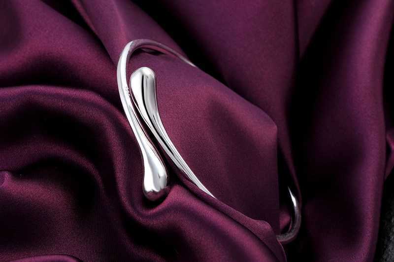 Charm Bracelets For 925 Women Fine Water Droplets Bangles Lady Fashion Wedding Party Christmas Gift Girl Jewelry