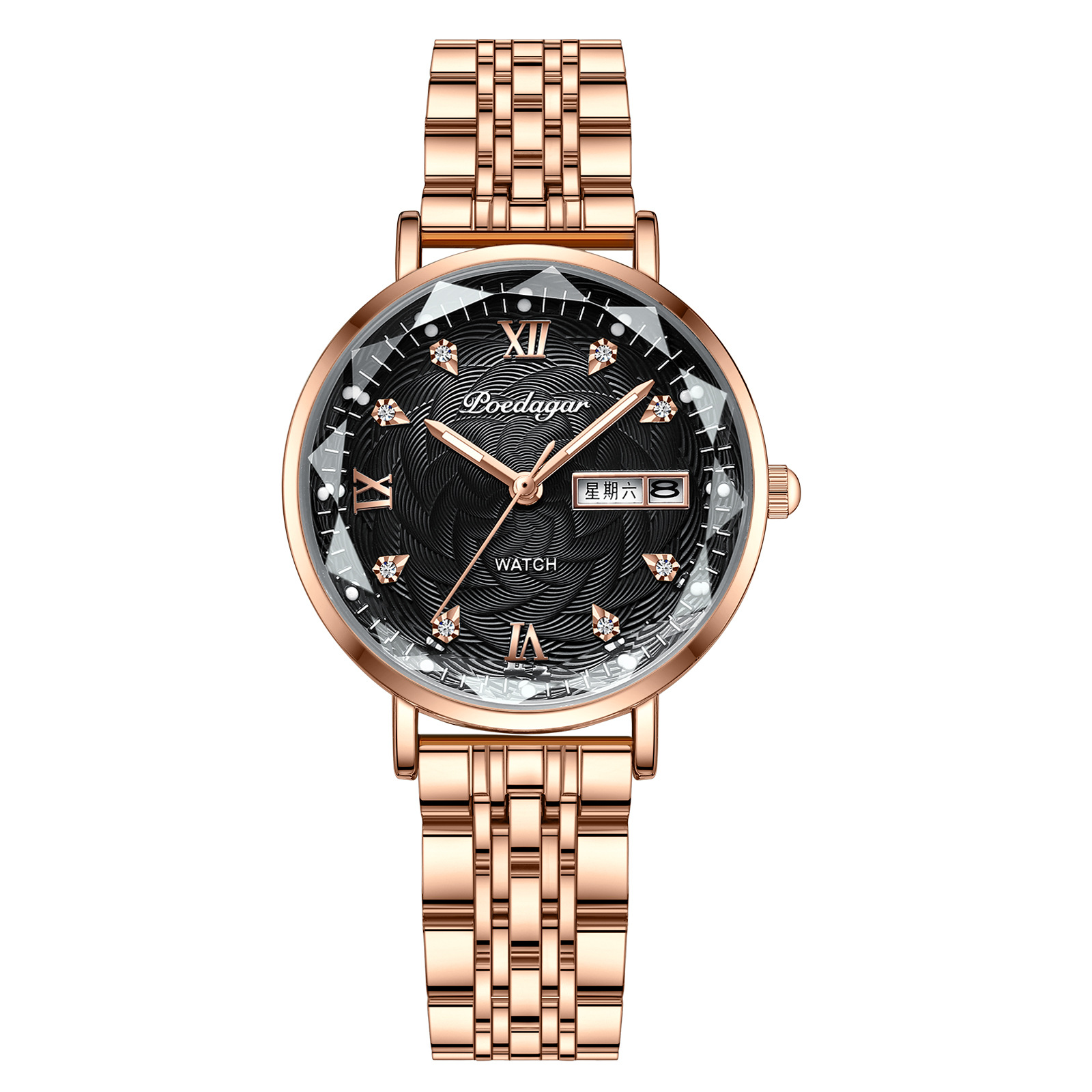 Waterproof luminous women's watch fashion ultra-thin quartz watch, Gray