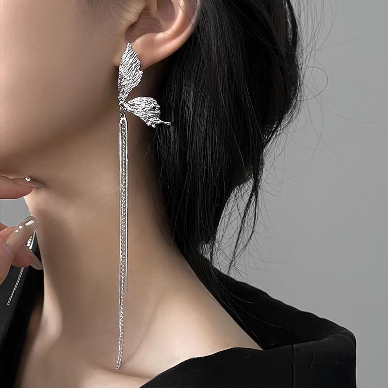 Dangle & Chandelier Exaggerated Tassel Earrings Silver Color Butterfly Top Long Hanging For Women Pendientes MujerDangle
Dangle & Chandelier Exaggerated Tassel Earrings Silver Color Butterfly Top Long Hanging For Women Pendientes MujerDangle