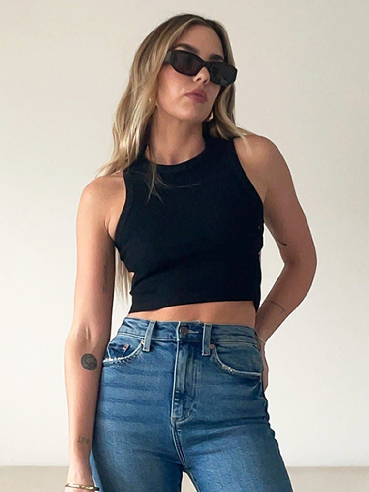 Sexy Women Ribbed Long Sleeve Shirt O Neck Short Tops Spring Solid Casual Skinny Slim Basic Fashion Woman Cropped T 220714