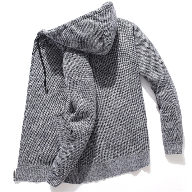 Hooded Knitted Man Sweater Fleece Cardigan Oversized Men's Sweater Winter Casual Solid Hoodies Sweater Homme Knitted Men Coats 201202, Blue
Hooded Knitted Man Sweater Fleece Cardigan Oversized Men's Sweater Winter Casual Solid Hoodies Sweater Homme Knitted Men Coats 201202, Blue