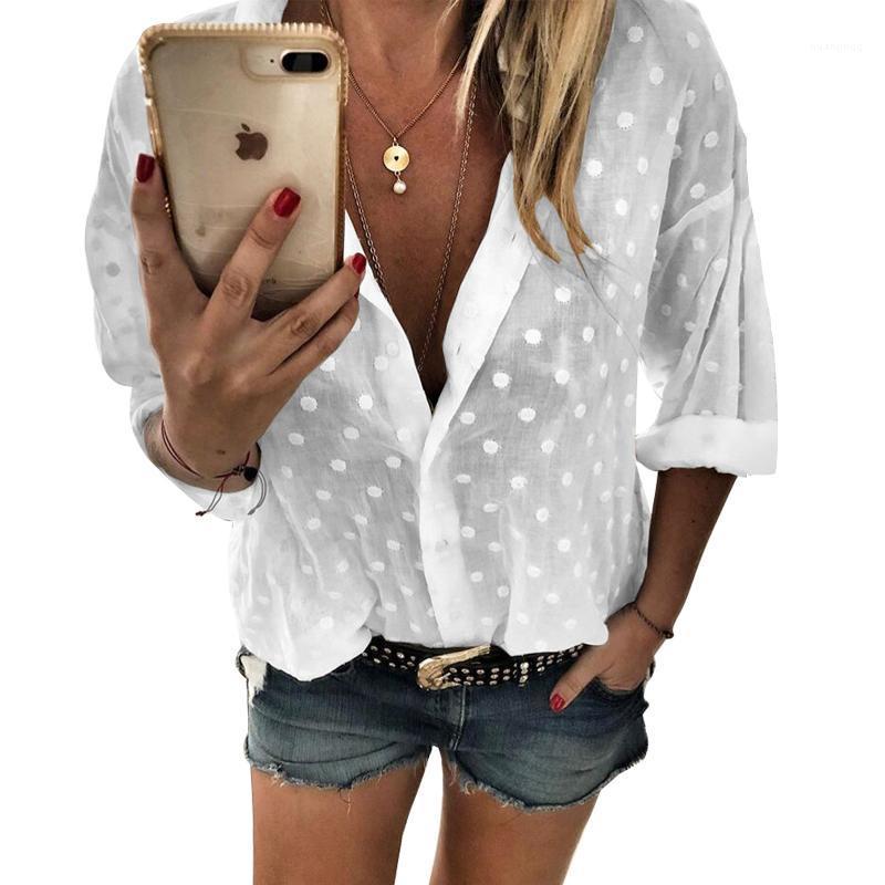 Women' Blouses & Shirts Polka Dot Print Vintage Long Sleeve Shirt Women Sexy Turn Down Collar Single Breasted Plus Size Office Work Wear, White
Women' Blouses & Shirts Polka Dot Print Vintage Long Sleeve Shirt Women Sexy Turn Down Collar Single Breasted Plus Size Office Work Wear, White