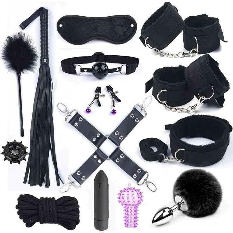 Vibrator Massager Sex Toys for Women Adults Games Bondage Bdsm Kits Handcuffs