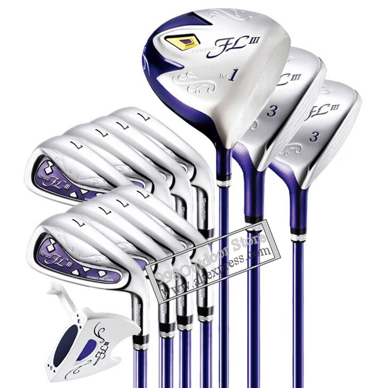 Women Right Handed Golf Clubs Maruman FL III Complete Sets Golf Driver Wood Irons Putter L Flex Graphite Shaft No Bag