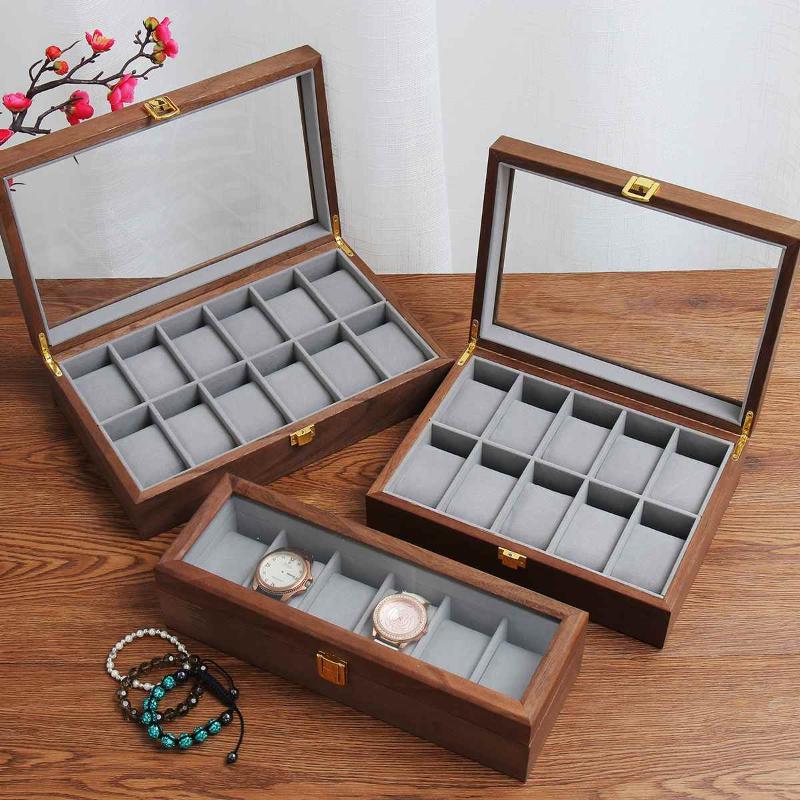 Watch Boxes & Cases 6/10/12 Grids Wooden Box Case Organizer Jewelry Display Holder For Quartz Watches Men GiftWatch
Watch Boxes & Cases 6/10/12 Grids Wooden Box Case Organizer Jewelry Display Holder For Quartz Watches Men GiftWatch