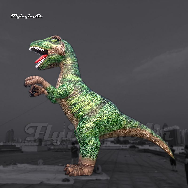 Large Inflatable Tyrannosaurus Rex Simulation Jurassic Park Dinosaur Model Blow Up Green T-rex Balloon For Outdoor Event