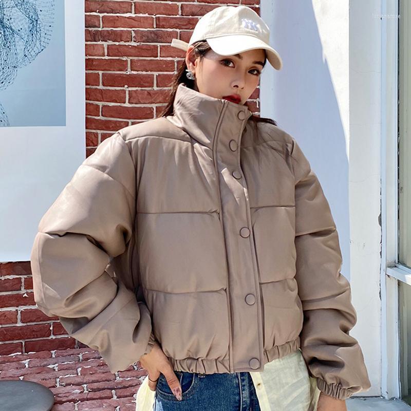 Women's Down & Parkas FTLZZ Winter Pu Leather Jacket Women Casual Stand Collar Zipper Short Cotton Coat Female Thick Warm Loose Outwear Luci, Beige
Women's Down & Parkas FTLZZ Winter Pu Leather Jacket Women Casual Stand Collar Zipper Short Cotton Coat Female Thick Warm Loose Outwear Luci, Beige