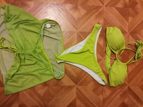 3 Pieces Mesh Skirt Swimsuit Women Halter Micro Bikini High Waist Swimwear Sexy Solid Beachwear Bathing Suit Biquini 220616