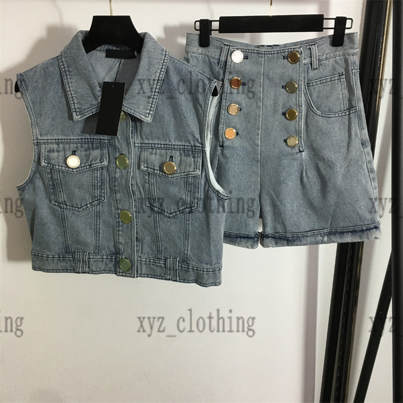brand designer women two piece pants plus size jeans vest jackets B letter gold button denim vest jacket high waist shorts, Pink
brand designer women two piece pants plus size jeans vest jackets B letter gold button denim vest jacket high waist shorts, Pink