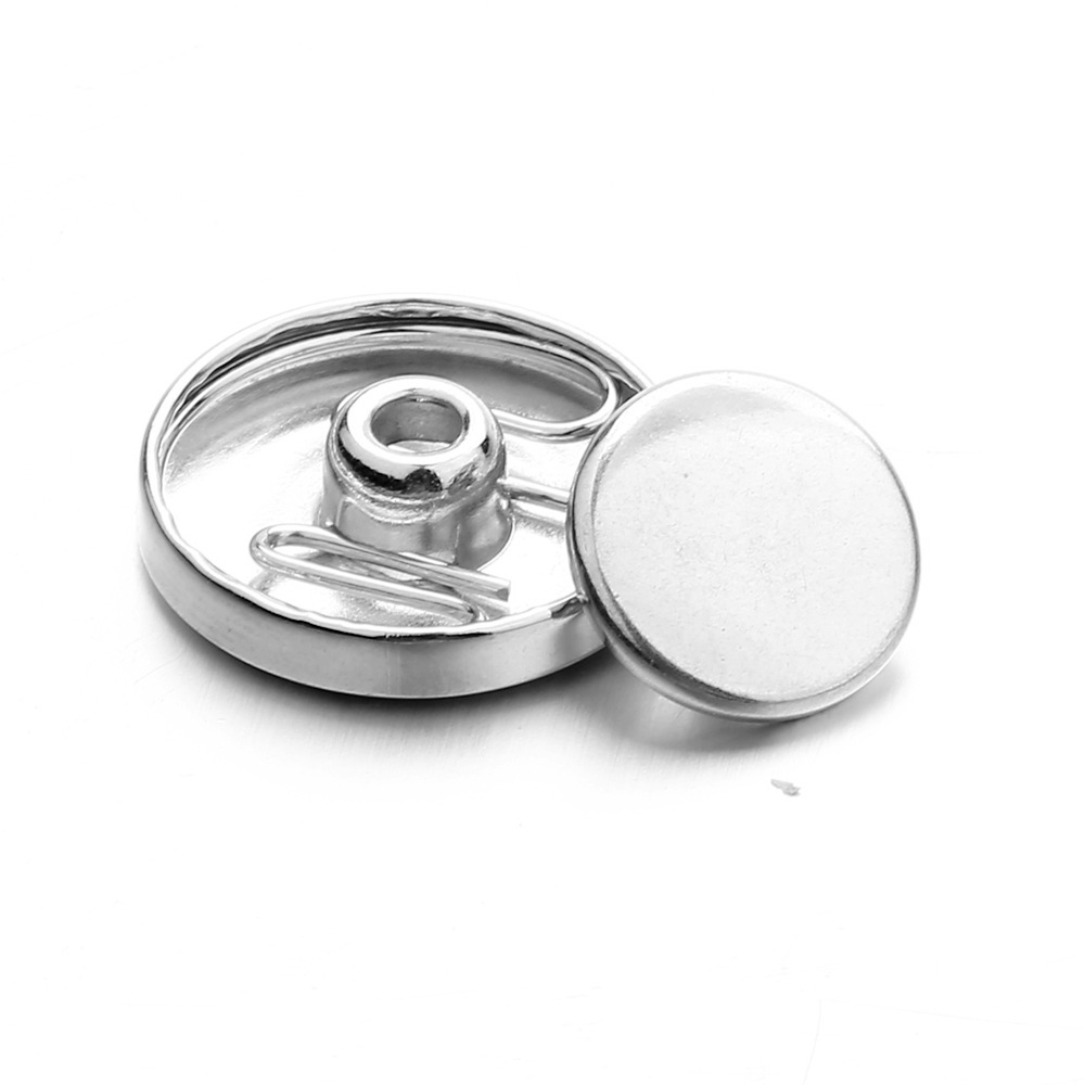 Metal 12mm 18mm Snap Button Clasps Base Buttons to Make DIY Snaps Bracelet Necklace Snap Jewelry