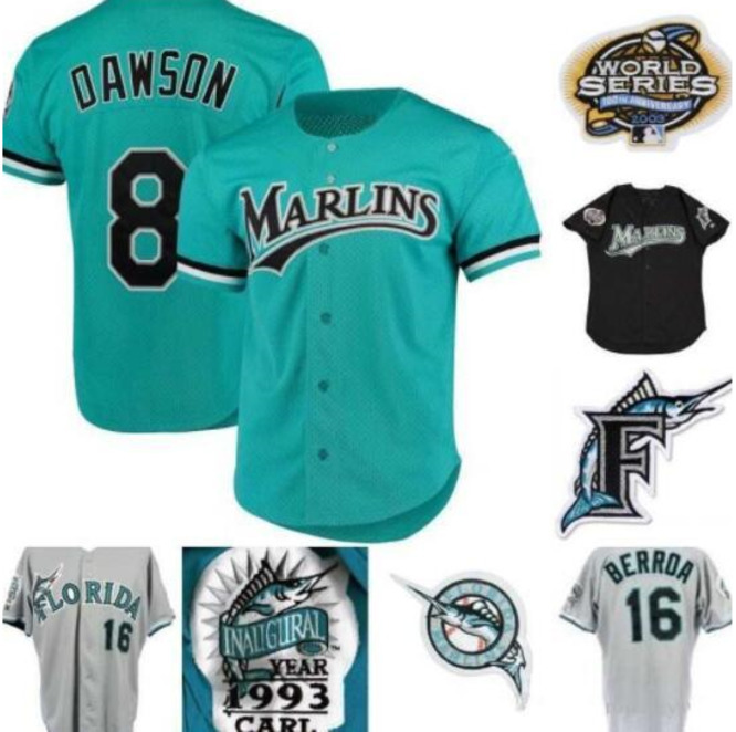 Mens Marlins Jersey 8 Andre Dawson 3 Carl Everett 13 Boles 16 Geronimo Berroa 31 Mike 35 Dontrelle Willis Retro Baseball Jerseys, Colour 4
Mens Marlins Jersey 8 Andre Dawson 3 Carl Everett 13 Boles 16 Geronimo Berroa 31 Mike 35 Dontrelle Willis Retro Baseball Jerseys, Colour 4