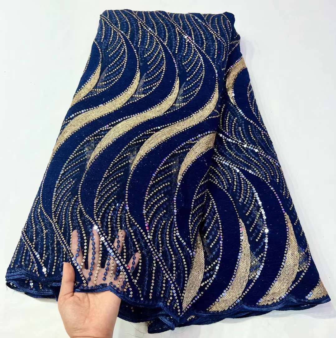 Bule African Lace Fabric 2022 High Quality Nigerian French Laces Fabrics Sequins 5 Yards For Sewing Dress Wedding
Bule African Lace Fabric 2022 High Quality Nigerian French Laces Fabrics Sequins 5 Yards For Sewing Dress Wedding