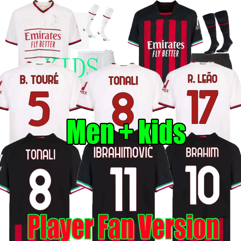 S-4XL IBRAHIMOVIC 22 23 soccer jersey AC MILANS GIROUD R. LEAO BENNACER KESSIE ROMAGNOLI CALHANOGLU TONALI REBIC 2022 2023 away football shirt maillot men kit, 22/23;home;player
S-4XL IBRAHIMOVIC 22 23 soccer jersey AC MILANS GIROUD R. LEAO BENNACER KESSIE ROMAGNOLI CALHANOGLU TONALI REBIC 2022 2023 away football shirt maillot men kit, 22/23;home;player