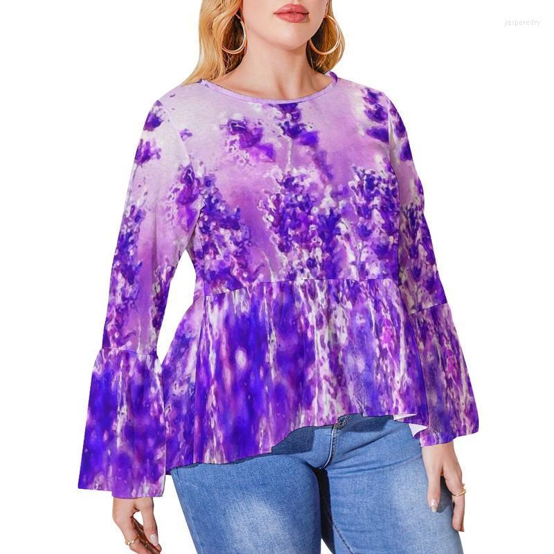 Women's Plus Size T-Shirt Lavender Fields Beautiful Purple Flowers Classic Long Sleeve T-Shirts Print Retro Tee Shirt Summer Clothes 6XLWome, Style-1
Women's Plus Size T-Shirt Lavender Fields Beautiful Purple Flowers Classic Long Sleeve T-Shirts Print Retro Tee Shirt Summer Clothes 6XLWome, Style-1