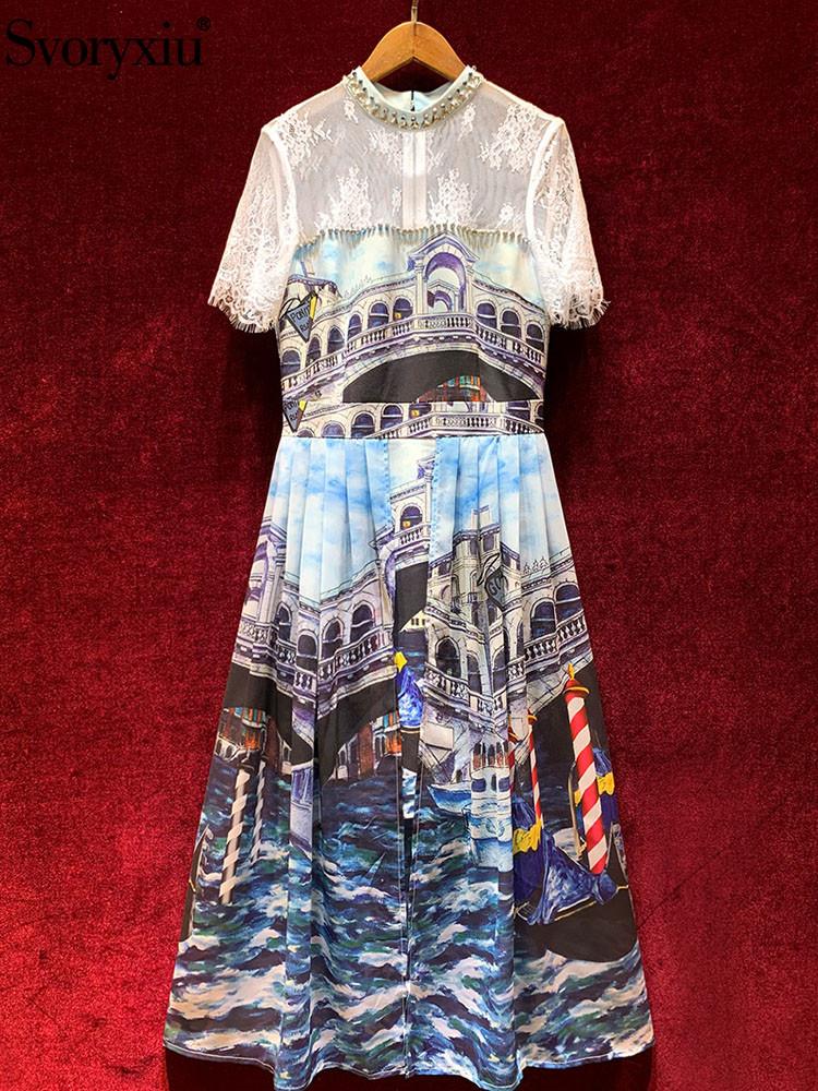 Casual Dresses Svoryxiu 2022 Women' Summer Vintage Print Patchwork Lace Party Split Long Dress Short Sleeve Diamond High Quality Dresse, Multi
Casual Dresses Svoryxiu 2022 Women' Summer Vintage Print Patchwork Lace Party Split Long Dress Short Sleeve Diamond High Quality Dresse, Multi