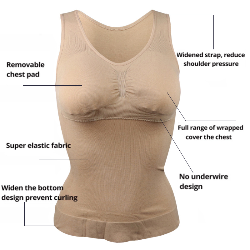 Women Body Shaper Plus Size Bra Cami Tank Top Slimming Vest Corset Shapewear Slim Up Lift Lingerie Set Belts for Women Sports 220506