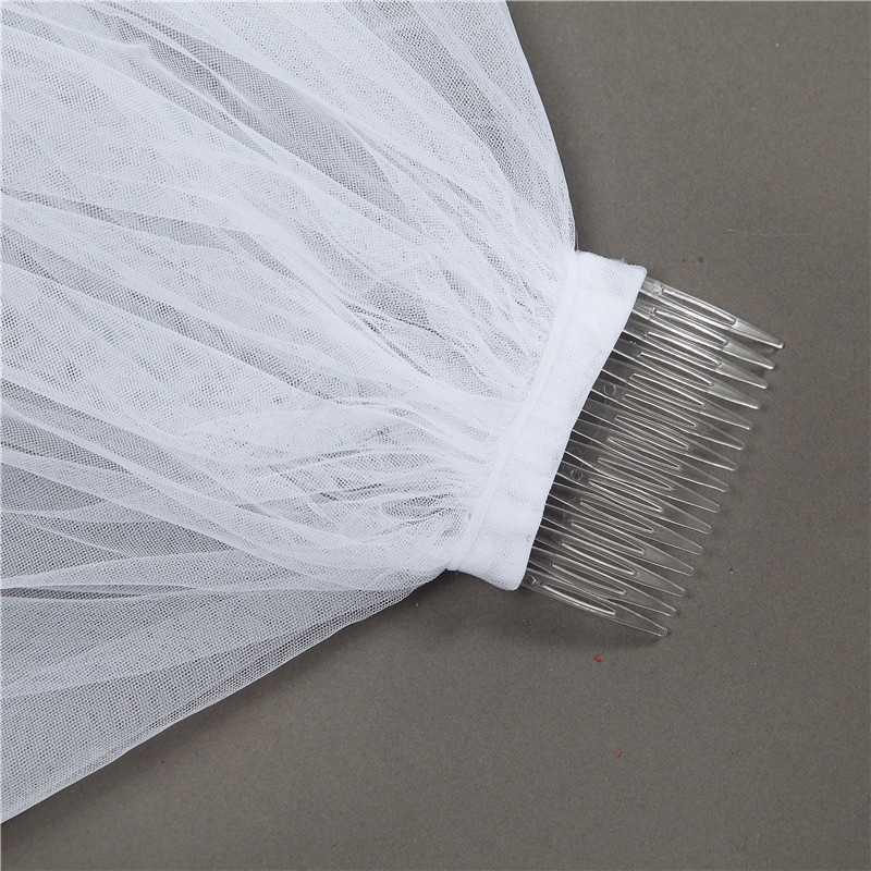 3/4/5 Meter White Ivory Cathedral Wedding Veils Long Lace Edge Bridal Veil with Comb Wedding Accessories Bride Veu Wedding Veil