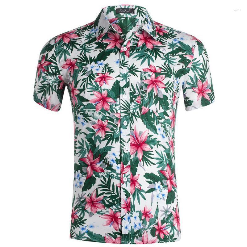 Beach Style Flower Print Men's Shirts Short Sleeve Cotton Hawaii Shirt Summer Casual Man Button Up Cardigan Blouse Cool Thin Top, Gd033-2
Beach Style Flower Print Men's Shirts Short Sleeve Cotton Hawaii Shirt Summer Casual Man Button Up Cardigan Blouse Cool Thin Top, Gd033-2