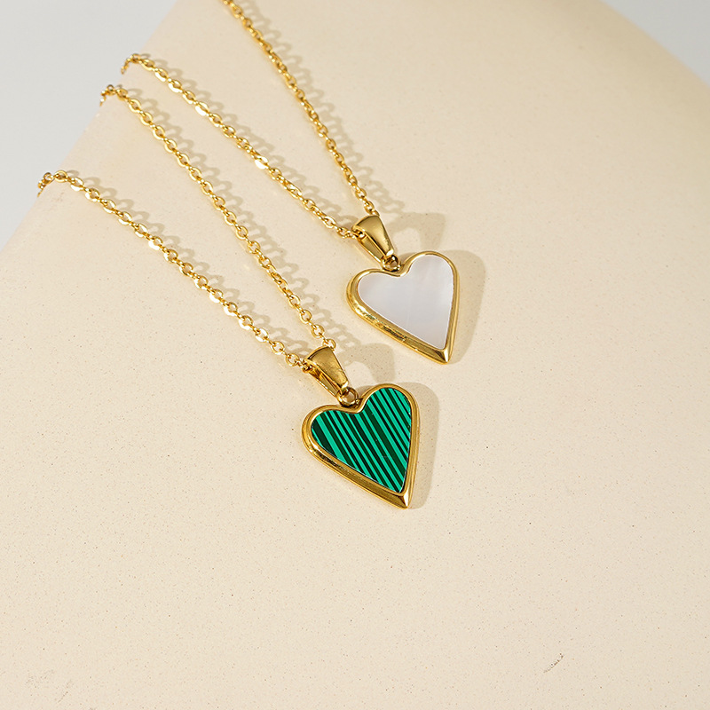 Enamel Heart Link Chain Necklaces Gold Titanium Stainless Steel Pendant Necklace Love Charm Studs Earrings for Women Gift Fashion Brand
Enamel Heart Link Chain Necklaces Gold Titanium Stainless Steel Pendant Necklace Love Charm Studs Earrings for Women Gift Fashion Brand