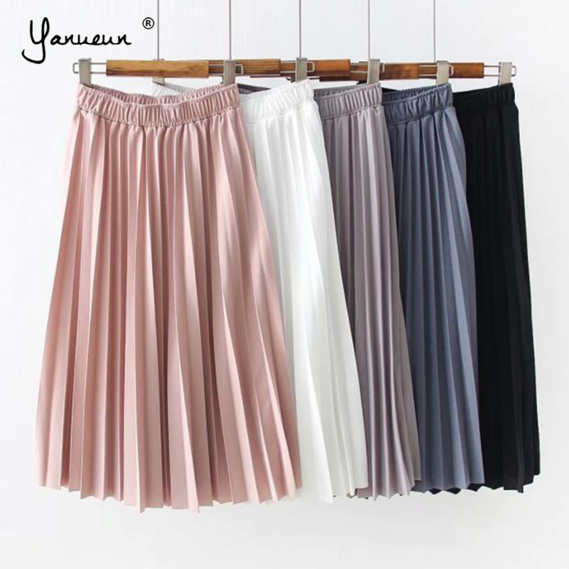 Yanueun Women Elegant Must Have Pleated Skirts High Waist Elegant Skirt Classic ALine Skirt Spring Summer Y200326, Black
Yanueun Women Elegant Must Have Pleated Skirts High Waist Elegant Skirt Classic ALine Skirt Spring Summer Y200326, Black