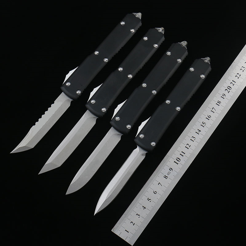 US Italian Style MT U-T Automatic Knife Self Defense Tactical D2 steel Blade 6061-T6 Aviation aluminum alloy Handle EDC Outdoor Camping Fighting Auto Knives
US Italian Style MT U-T Automatic Knife Self Defense Tactical D2 steel Blade 6061-T6 Aviation aluminum alloy Handle EDC Outdoor Camping Fighting Auto Knives