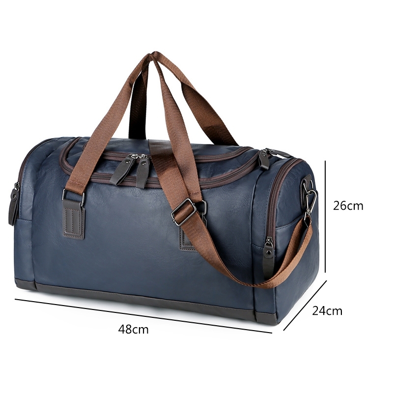 Luxury PU Leather Travel Bag Outdoor Women Duffle Bags Men Waterproof Gym for Weekend Drop 220509
