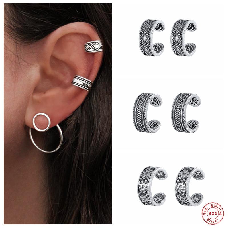 Clip-on & Screw Back Aide 925 Sterling Silver Retro Boho Ethnic Clip Earrings Geometric Pattern Ear Cuffs Non Pierced Cartilage Earcuff Brin
Clip-on & Screw Back Aide 925 Sterling Silver Retro Boho Ethnic Clip Earrings Geometric Pattern Ear Cuffs Non Pierced Cartilage Earcuff Brin