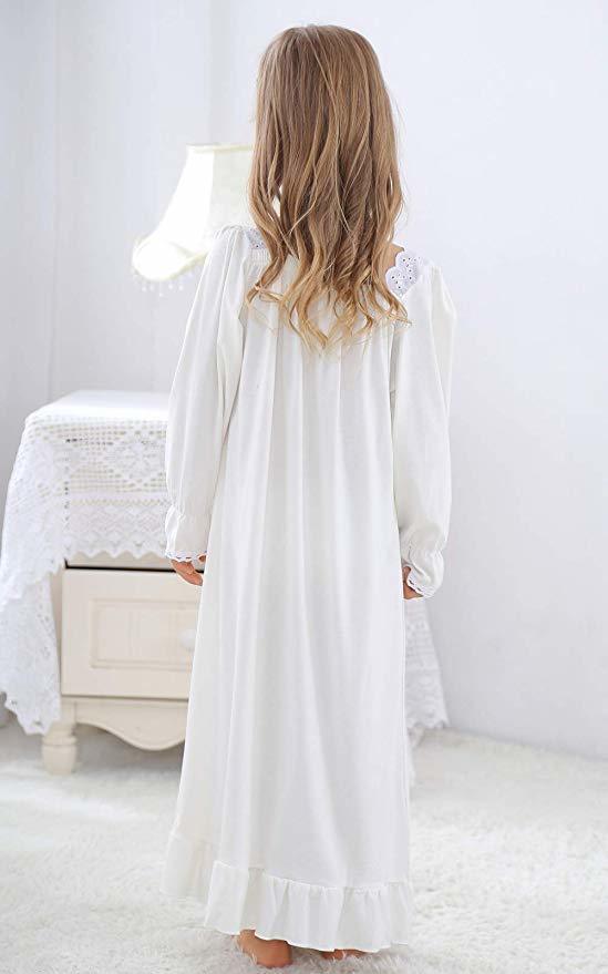 Baby Girl Clothes Princess Nightgown Long Sleeve Sleep Shirts Nightshirts Pajamas Christmas Dress Sleepwear kids for 3-12 Years 220426