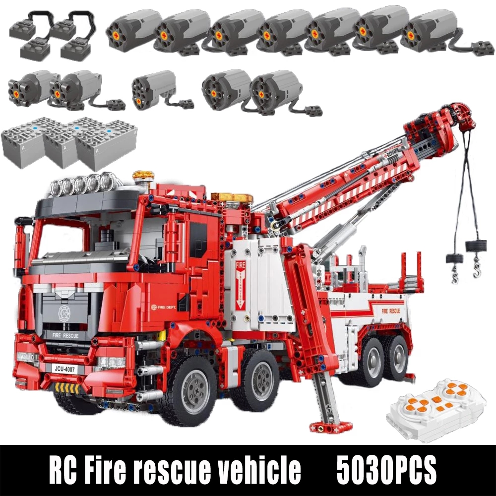 NEW T4007 High-Tech Car Building Blocks RC Rescue Truck Scania Truck Fire Truck Crace ladder Remote Control Bricks Toys Boy Gift
NEW T4007 High-Tech Car Building Blocks RC Rescue Truck Scania Truck Fire Truck Crace ladder Remote Control Bricks Toys Boy Gift