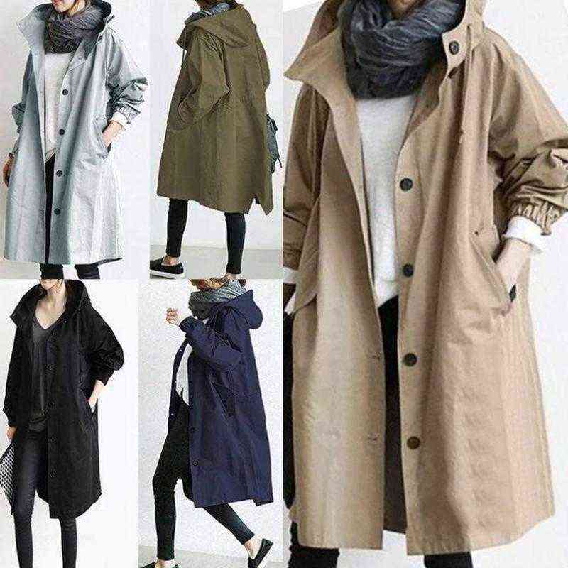 Women's Trench Coats Women Windbreaker Jacket Casual Loose Button Pockets Hooded Windproof Waterproof For Outdoor Hiking A66 T220811, Blue
Women's Trench Coats Women Windbreaker Jacket Casual Loose Button Pockets Hooded Windproof Waterproof For Outdoor Hiking A66 T220811, Blue
