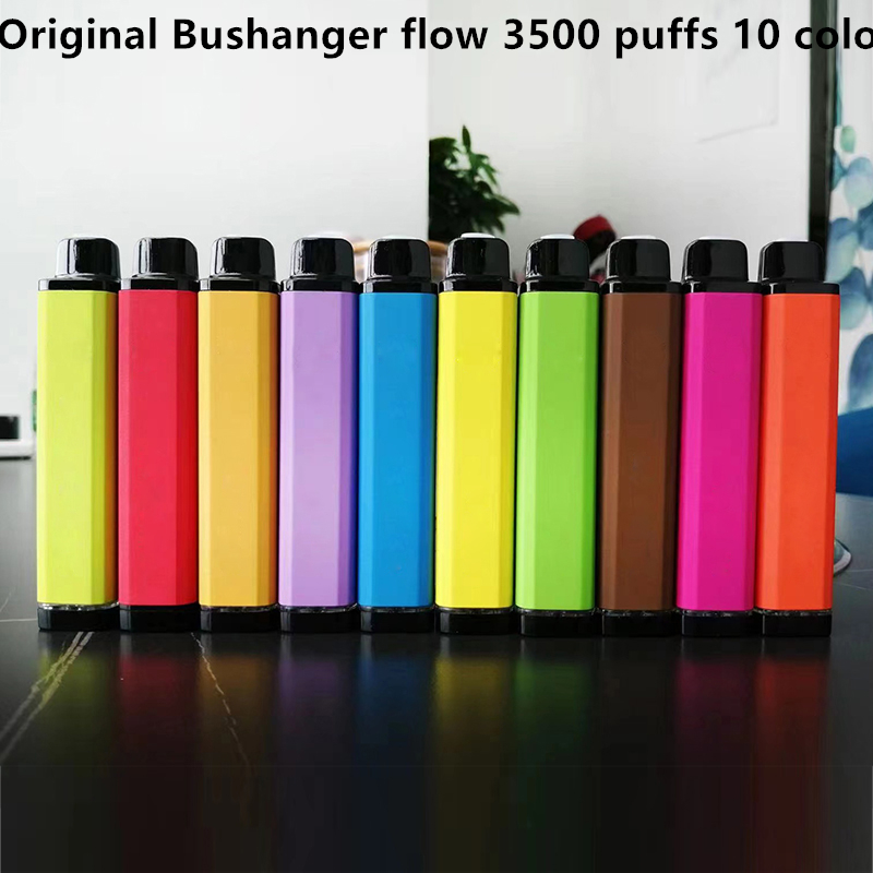 Original Cigarettes Bushanger flow 3500 puffs disposable vape pens 10Ml oil 3.5% 850 Mah recharger battery 10 colors VS lost mary
Original Cigarettes Bushanger flow 3500 puffs disposable vape pens 10Ml oil 3.5% 850 Mah recharger battery 10 colors VS lost mary